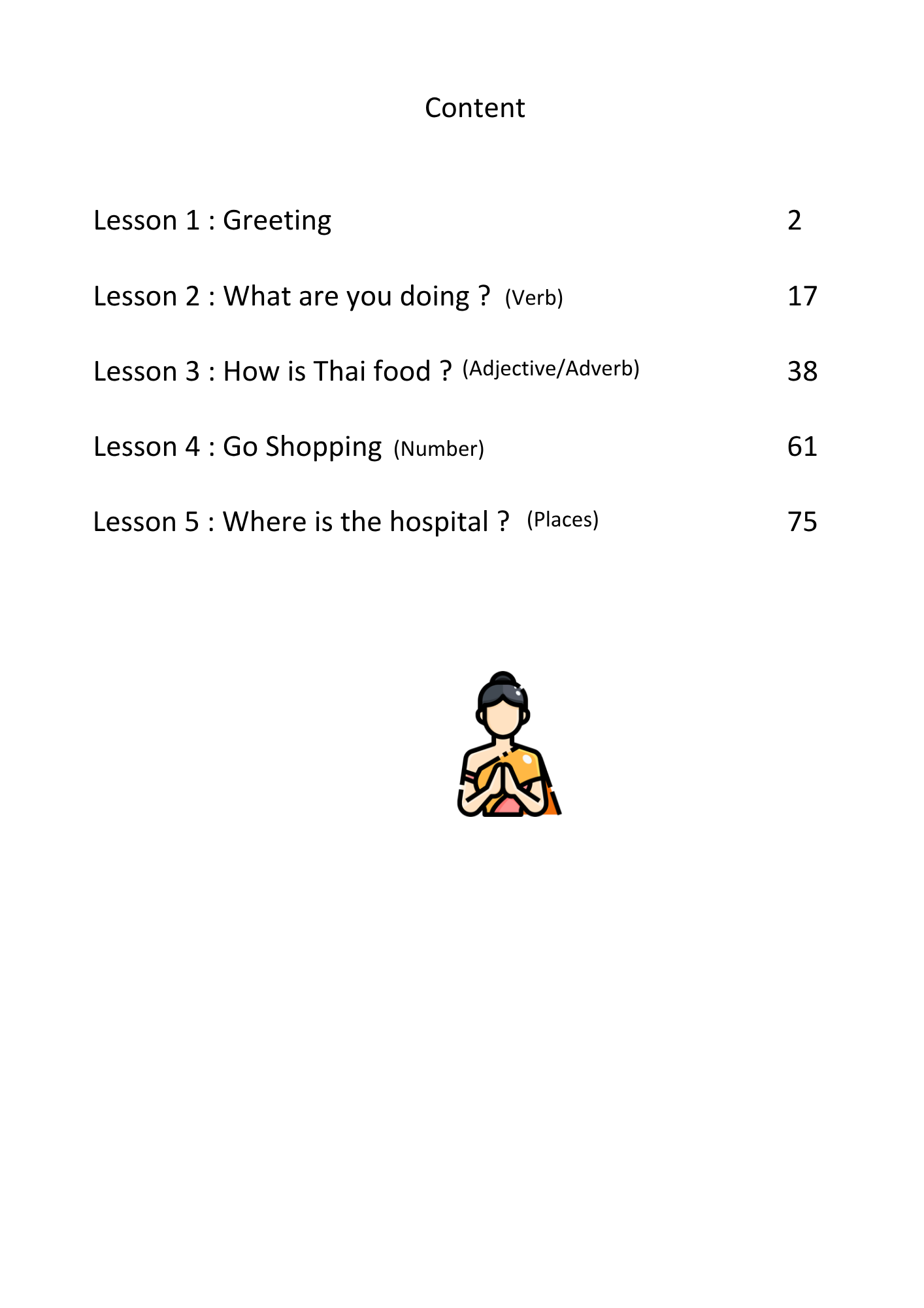 Thai level 1 (with phonetic transcription)  CEFR A1