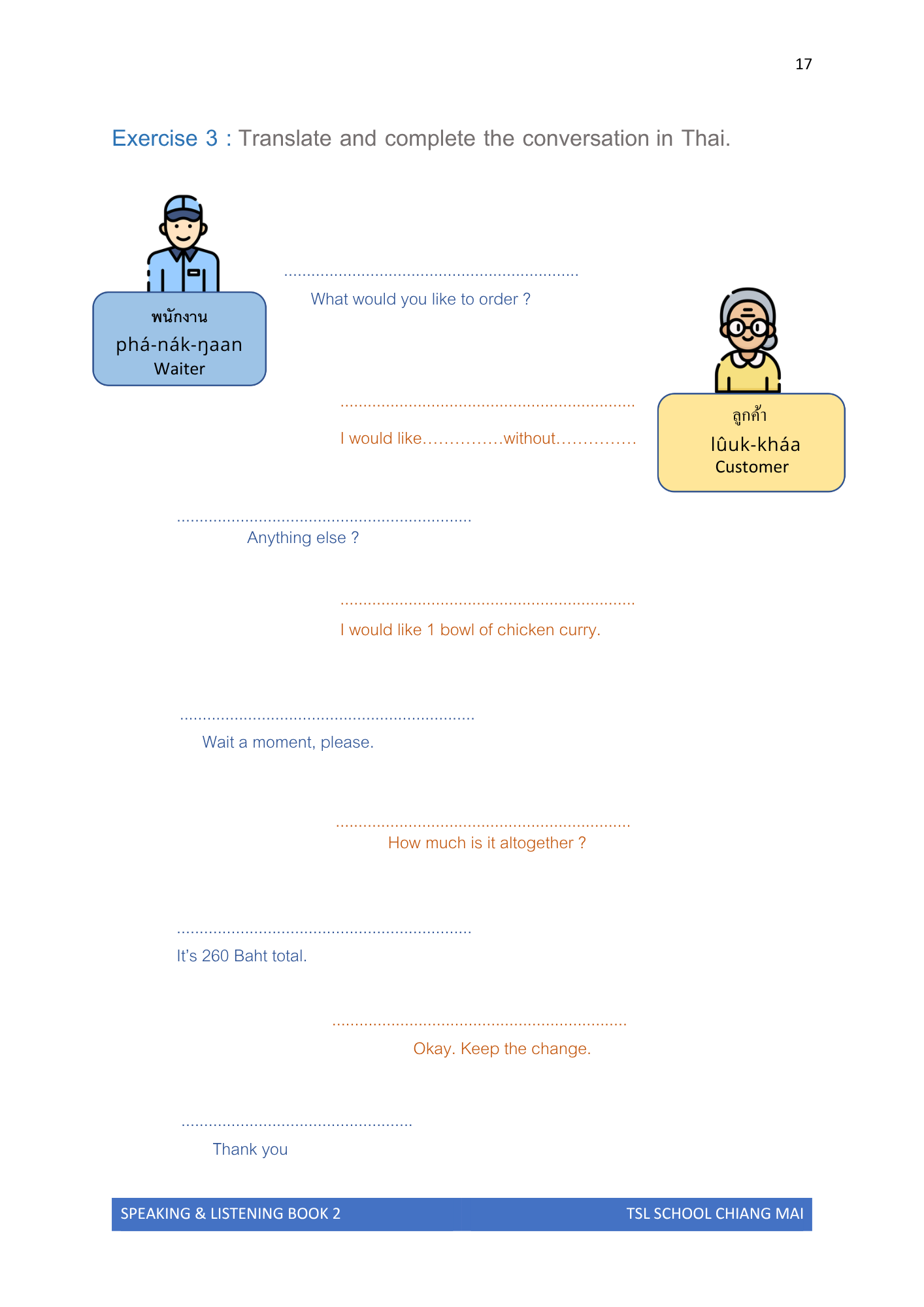 Thai level 2 (with phonetic transcription)  CEFR A1