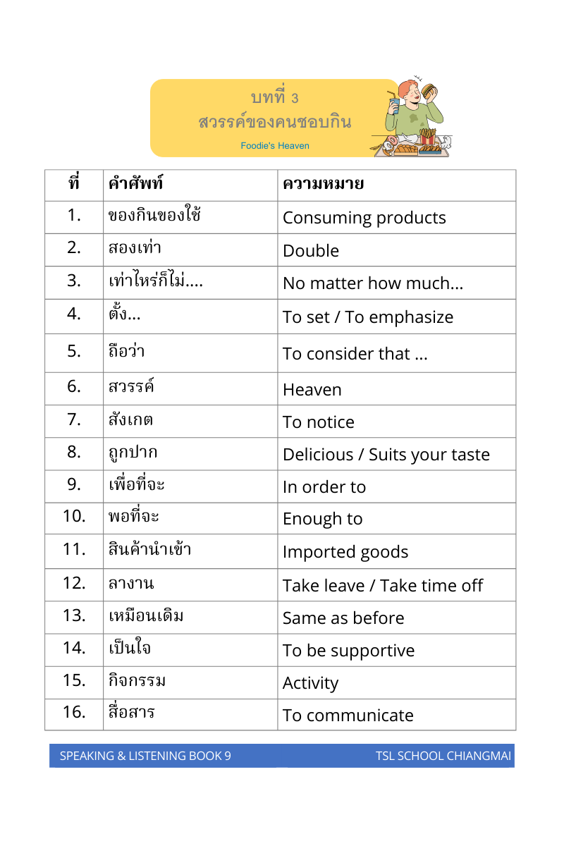 Thai level 9 (with Thai alphabet only) 