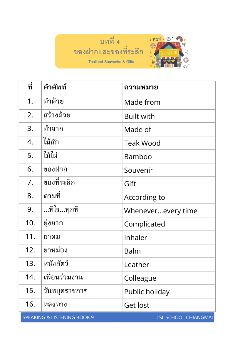 Thai level 9 (with Thai alphabet only) 