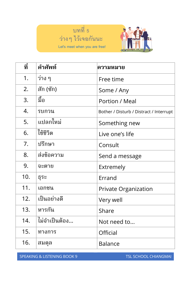 Thai level 9 (with Thai alphabet only) 