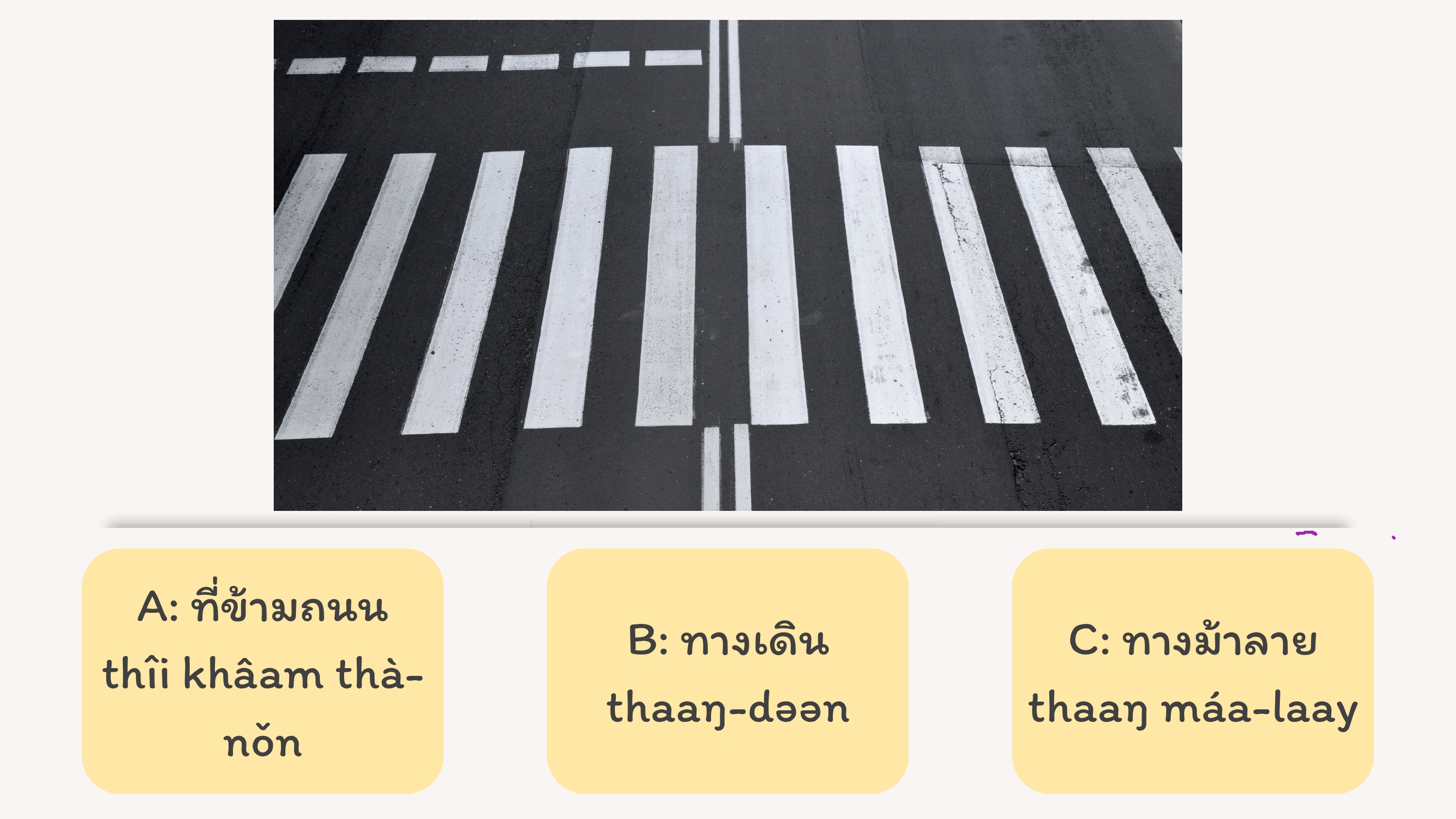 Thai from road sign TSL Chiang Mai- Thai as a Second Language School