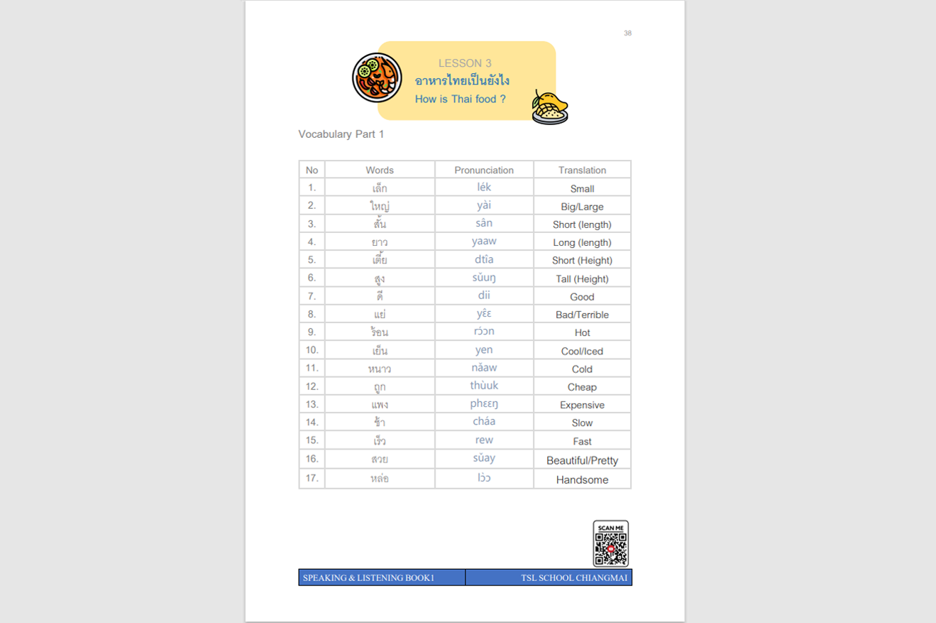 Thai level 1 (with phonetic transcription) 